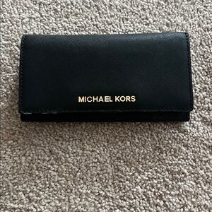 Michael Kors Black Jet Set Travel Wallet